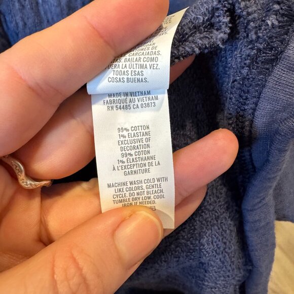 Aerie Blue Split-Neck Sweatshirt – XL – Soft Cotton Blend - Picture 3 of 5